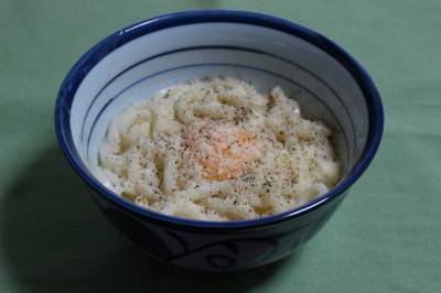 釜玉バターのぶっかけうどん