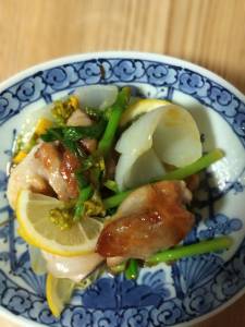 新たまねぎとチキンの春色マリネ