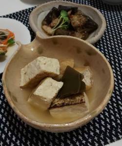 焼き豆腐と厚揚げの夫婦炊き