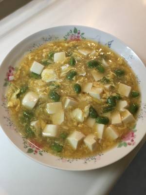 グリンピースの卵あん