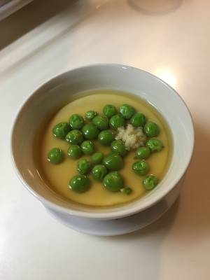 茶碗蒸し グリンピースあん