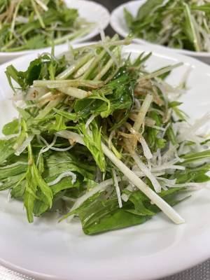 水菜と大根のサラダ