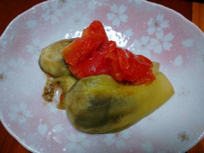 なすとトマトの煮物