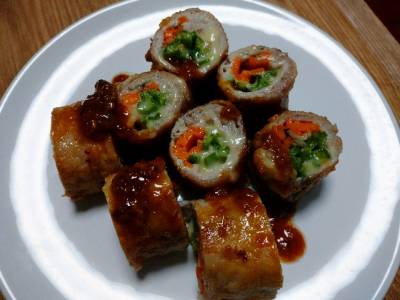 豚肉のチーズロール