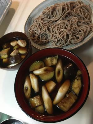 焼き野菜のつけうどん