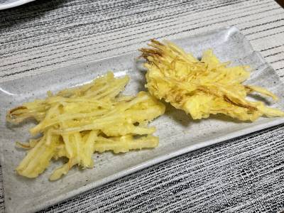 たまねぎと紅しょうがのかき揚げ