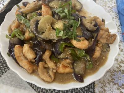 鶏肉となすのスタミナ炒め