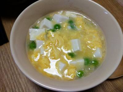 グリンピースの卵あん