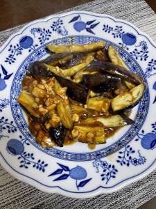 なすと豚肉のみそ炒め