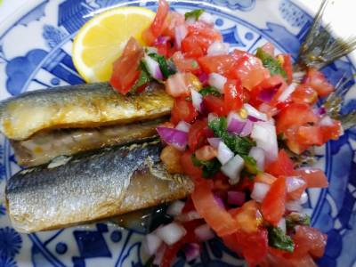 いわしの塩焼き フレッシュサルサ