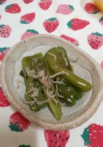 ピーマンのちりめんじゃこ炒め