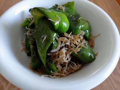 ピーマンのちりめんじゃこ炒め