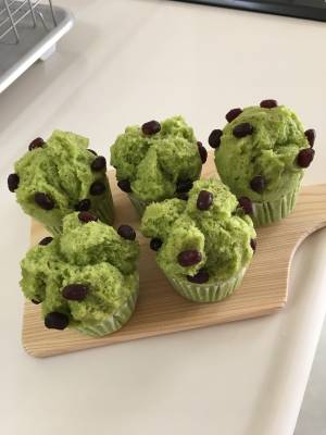 抹茶甘納豆蒸しパン