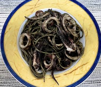 いかすみパスタ風弁当