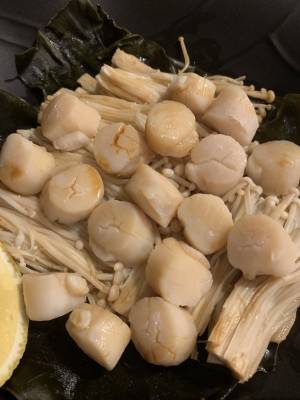 えのきと帆立ての昆布蒸し