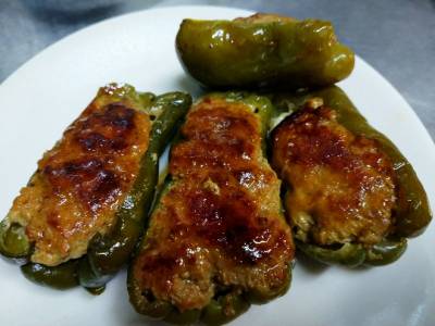 ピーマンの肉詰めオイスターソース味