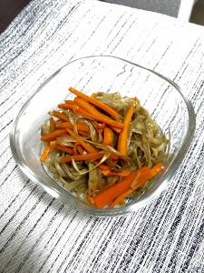 ごぼうとにんじんのきんぴら