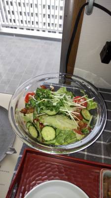 豚から揚げと夏野菜の黒酢だれ