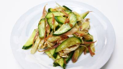 豚しゃぶときゅうりのからし酢みそ