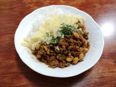 大豆入りドライカレー