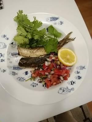 いわしの塩焼き フレッシュサルサ