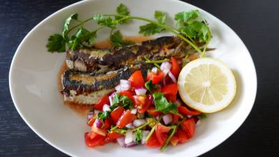 いわしの塩焼き フレッシュサルサ