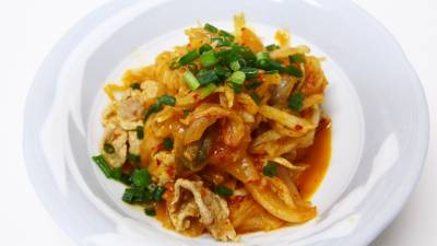 切り干し大根と豚肉のキムチ煮