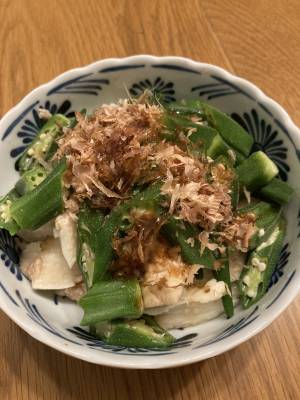 オクラと長芋のおかかポン酢