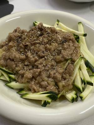 ズッキーニのひき肉あんかけ