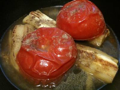 なすとトマトの煮物