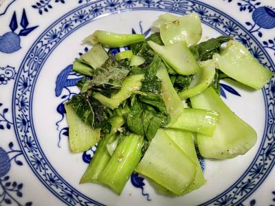 チンゲンサイのにんにく炒め