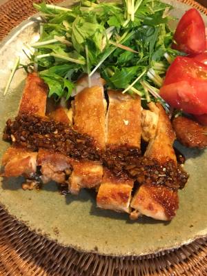 鶏もも肉のにんにく照り焼き