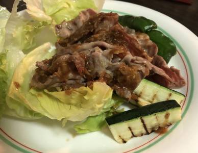 夏野菜と豚の焼きカルビ風