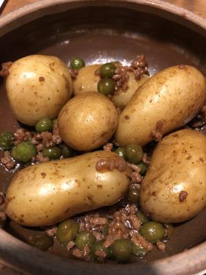 新じゃがのそぼろ煮