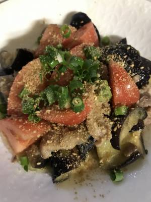 なすと豚肉のさっぱり焼きびたし