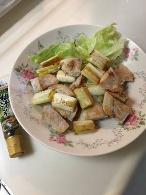 ねぎとまぐろの塩味ソテー