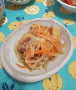 焼き豆腐の甘酢南蛮