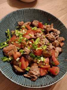 なすと豚肉のさっぱり焼きびたし