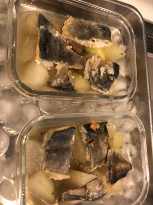 とうがんとあじの冷やし鉢