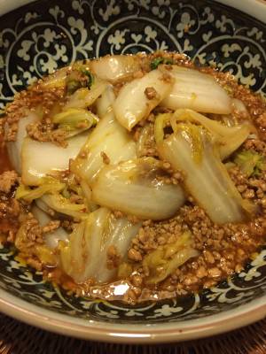 白菜の鶏マーボー