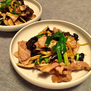 豚肉と新しょうがの炒め物