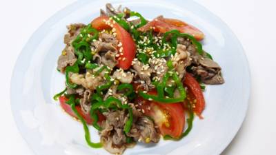 牛肉の夏野菜あえ