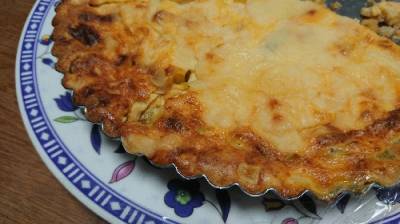 豆腐とねぎのキッシュ