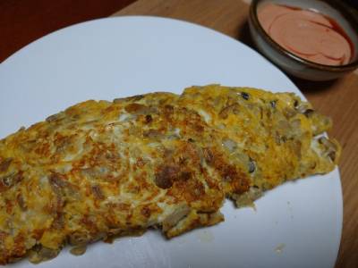 きのこのオムレツ