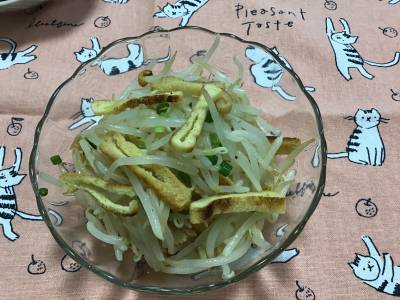 もやしとカリカリ油揚げのあえ物