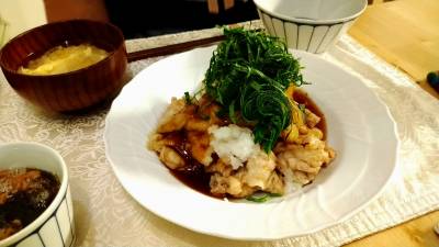 豚肉のしょうがおろしあんかけ