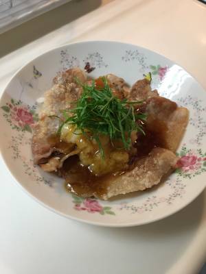 豚肉のしょうがおろしあんかけ