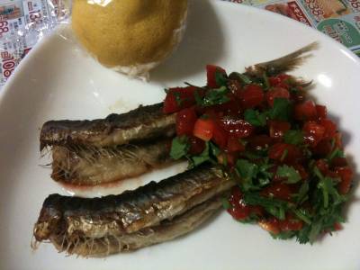 いわしの塩焼き フレッシュサルサ