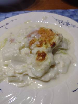 白菜とたらのグラタン