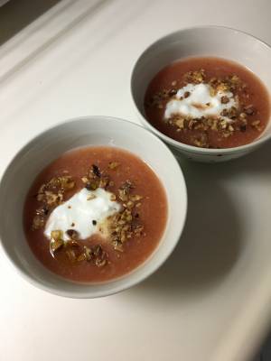 きゅうりのすりおろし冷製スープ